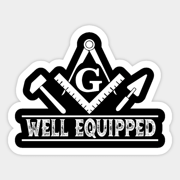 The masonic store freemason well equipped Sticker by AstridLdenOs